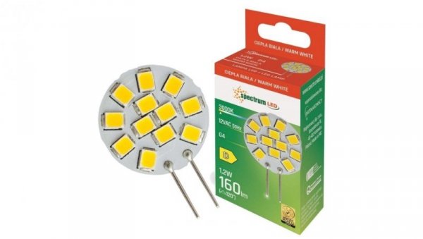 Żarówka do lampki LED G4 12V 1,2W 20mm
