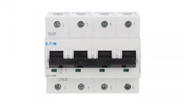 Wyłącznik nadprądowy 4P B 40A 25kA AC AZ-4-B40 174535