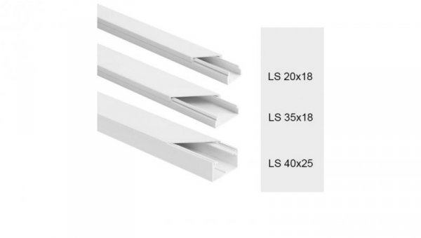 Listwa elektroinstalacyjna (korytko kablowe) 25x18mm bezhalogenowa LSHF LSOH HF 1kpl=20mb