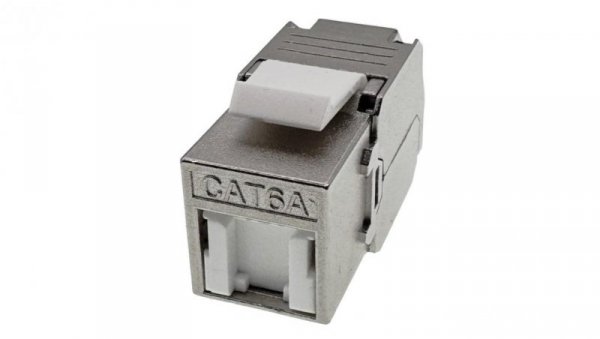 Gniazdo keystone, RJ45, beznarzędziowe, ekranowane, kat. 6A, Q-LANTEC