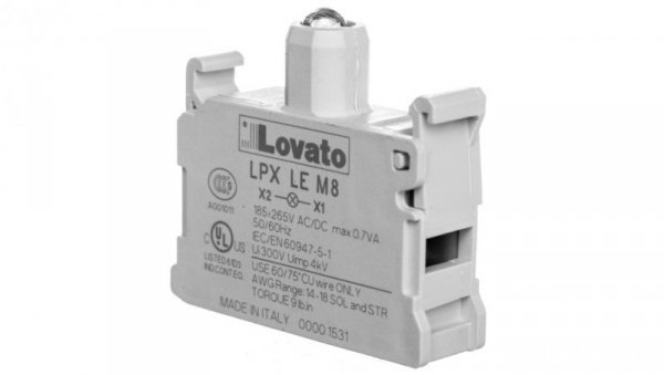 Oprawka z LED biała 185-265V AC/DC LPXLEM8
