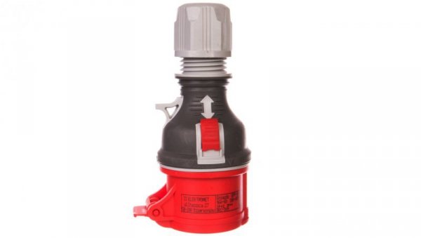 Gniazdo przenośne 16A 4P 400V czerwone TWIST GPP 16/4 IP44 921871