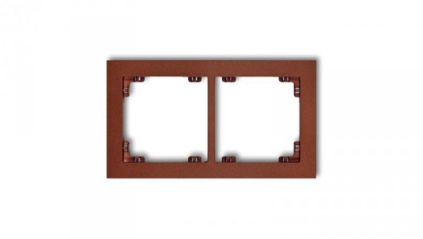 DECO Ramka podwójna brązowy metalik 9DR-2