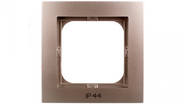 AS Ramka pojedyncza do łączników IP44 satyna light RH-1G/45