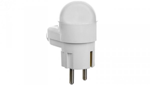 Wtyczka 16A 2P+Z Uni-Schuko z lampką 250V biała WT-16U/L