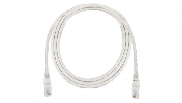 Kabel krosowy patchcord U/UTP kat.5e CCA szary 2m S9123