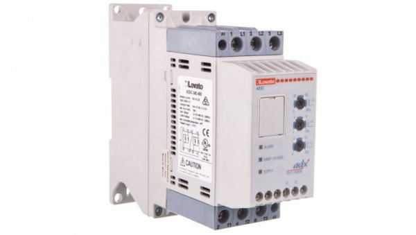 Softstart 45A 22kW z przekaźnikiem by-pass, 3x400V AC zasilanie 110-400V AC ADXC045400