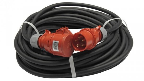 Przedłużacz budowlany trójfazowy elCORD CEE 16A 400V IP44 30m H07RN-F 5G1,5 z wtyczką i gniazdem CEE 16A-5P IP44 30255300