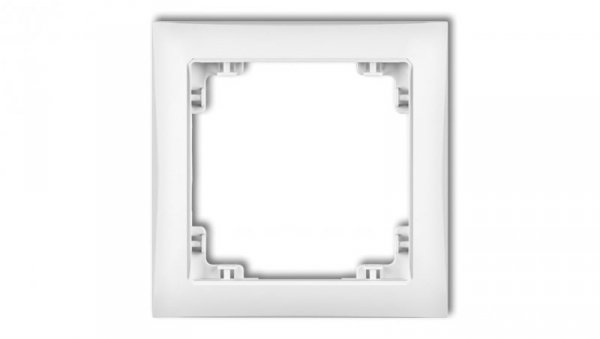 DECO Ramka uniwersalna pojedyncza z tworzywa DECO Soft biały DRSO-1
