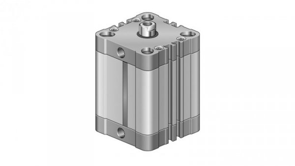 Siłownik pneumatyczny kompaktowy ISO21287 z jednostronnym tłoczyskiem z gwintem wewnętrznym fi 40mm skok 25mm D40x25 NSKI040.002
