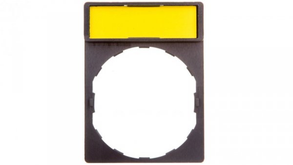 Szyld opisowy 30x40mm z etykietą biały/żółty 22mm czarny prostokątny ZBY4101