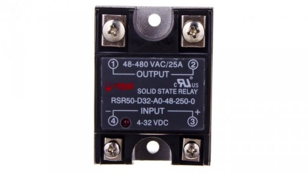 Przekaźnik półprzewodnikowy 1P 48-480VAC/25A Uster= 4-32V DC RSR50-D32-A0-48-250-0 2612028
