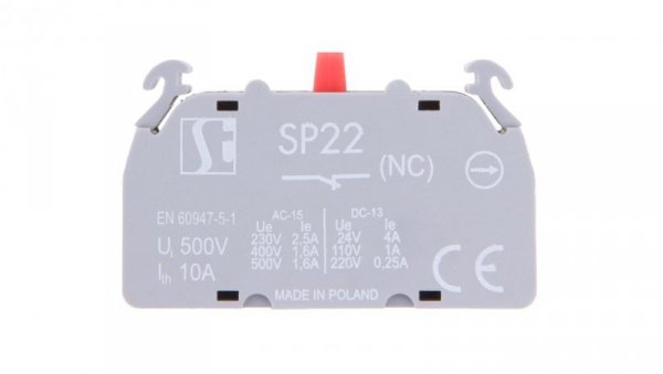 Styk pomocniczy 1R montaż czołowy SP2201-1