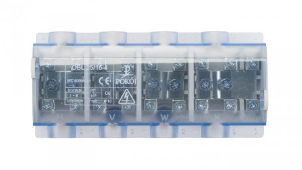Odgałęźnik 4P 4x25mm2/10x16mm2 niebieski OBL 25/16-4 A13-6148