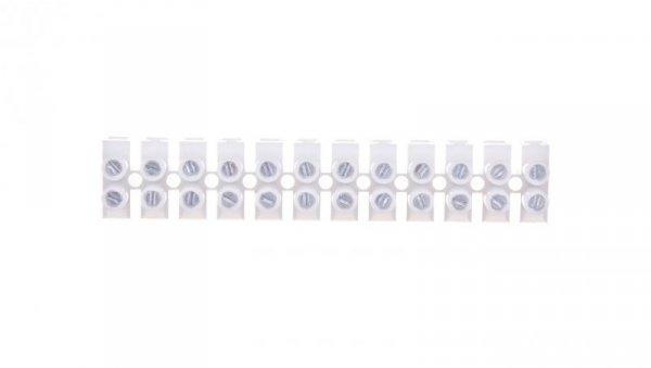 Listwa zaciskowa gwintowa 1,5mm2 12-torowa poliamidowa PA66 z podkładką biała LPA12-1.5 89091110