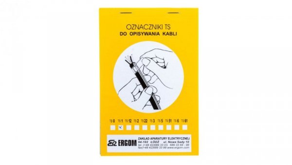 Oznacznik do opisywania ręcznego TS 1 biały E04ZP-02010100200 /450szt./