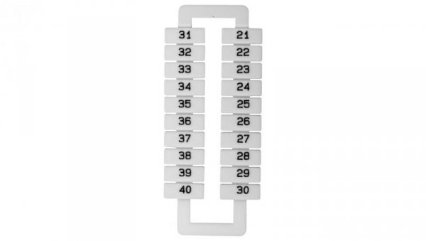 Oznacznik do złączek (EURO) 2,5-70mm2 /21-40/ biały 43192 (20szt.)