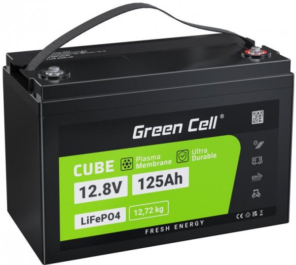 AKUMULATOR LITOWO-ŻELAZOWO-FOSFORANOWY LiFePO4 Green Cell 12V 125Ah