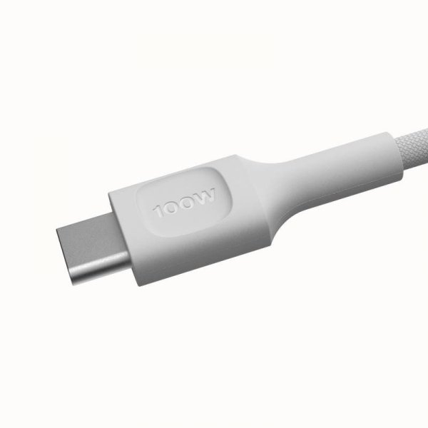 KABEL USB-C / USB-C Greencell PowerStream 30cm PD 100W biały w oplocie