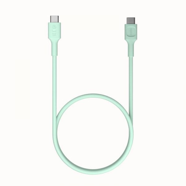 KABEL USB-C / USB-C Greencell PowerFlex 200cm PD 100W zielony silikonowy