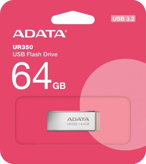 Adata Pendrive UR350 64GB USB3.2 Gen1 Metal brązowy