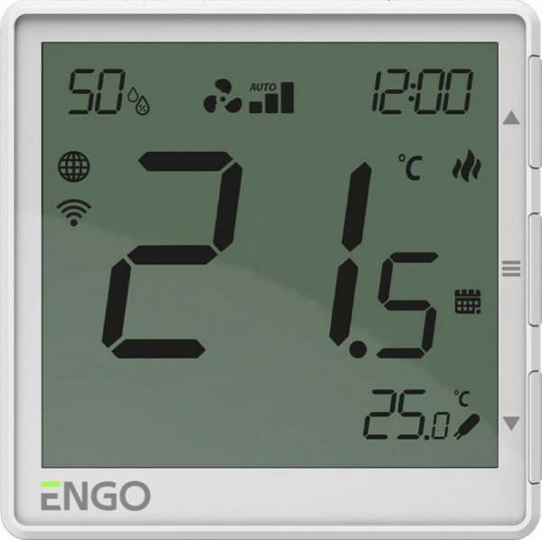 ENGO Controls EFAN-230W - Regulator klimakonwektorów biały 230V, Internetowy, podtynkowy , WIF