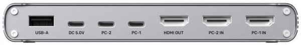 Przełącznik KVM Unitek USB-C 10Gbps z HDMI i transferem plików między systemami