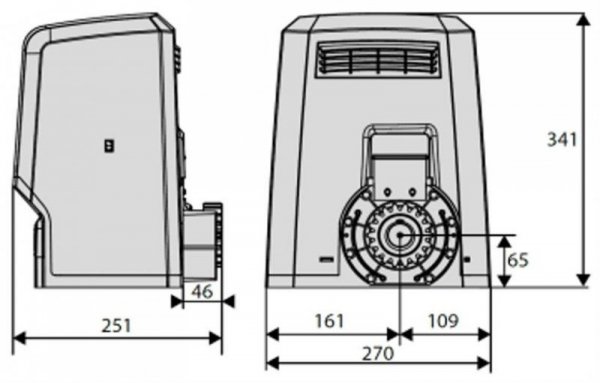 Napęd/siłownik BFT ARES ULTRA BT B1000 do 1000kg bram przesuwnych