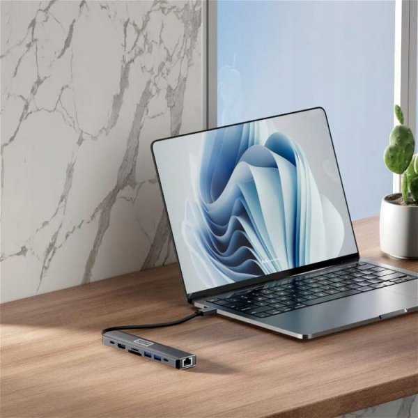 HUB USB-C Przejściówka ADAPTER 8w1 HDMI 2.0 4K 60 Hz Gigabit Ethernet 1000 Mbps Zenwire HUB81