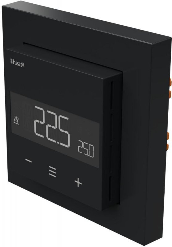 Termostat Heatit WiFi6 Black Matt Wi-Fi Thermostat 3600W 16A
