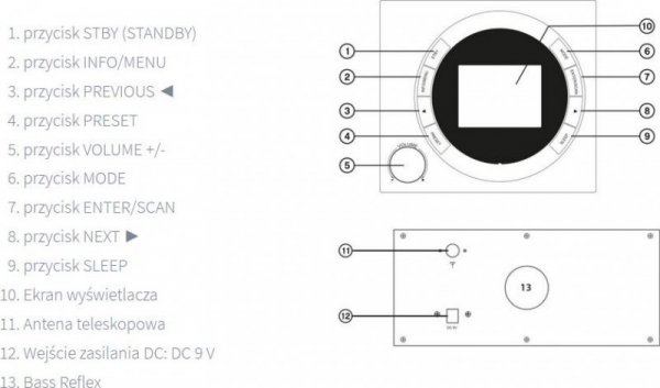 Radio Ferguson Regent DAB+ 151 / Bluetooth (Czarny)