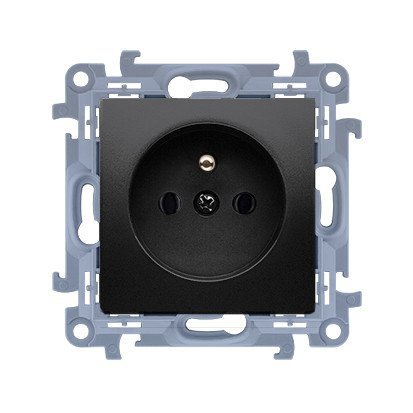 KONTAKT SIMON 10 MODUŁ CZARNY MAT GNIAZDO 1X Z/U SZYBKOZŁĄCZA 16A 250V