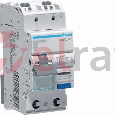 Wyłącznik różnicowo-nadprądowy RCBO 1P+N 6kA B6A 0,03A Typ A QuickConnect ADS906D