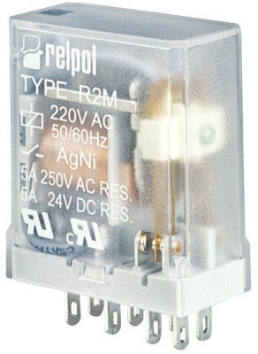 R2M-2012-23-1024 PRZEKAŹNIK PRZEMYSŁOWY 5A 2P 24V DC WTYKOWY