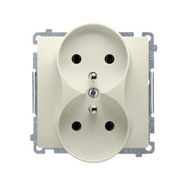 BASIC MODUŁ BEŻ GNIAZDO 2X Z/U ZACISKI ŚRUBOWE 16A 250V