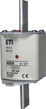 WT-3C NH3C 400A GG 500V WKŁADKA TOPIKOWA ZWŁOCZNA BM
