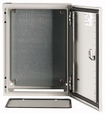 CS 43/200 OBUDOWA METALOWA NT 400X300X200 DRZWI PEŁNE Z PŁYTĄ IP65 SZARY