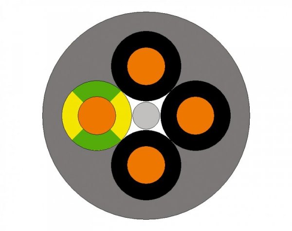 OLFLEX CLASSIC 110  4X  1.0 SZARY PRZEWÓD STEROWNICZY LINKA 300/500V KL.5 OLEJ NUMEROWANE