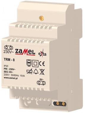 TRM-8 TRANSFORMATOR DZWONKOWY 16A 3M 230/8V AC 15VA IP20 EXTA