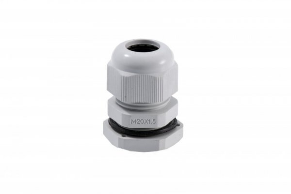 M-20 DŁAWIK KABLOWY METRYCZNY Z NAKRĘTKĄ SZARY  IP 67