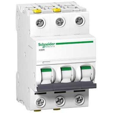Schneider Electric Wyłącznik nadprądowy Acti9 iC60N-B63-3 B 63A 3-biegunowy, A9F03363