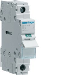 SBN163 ROZŁĄCZNIK IZOLACYJNY 63A 1P 1M 230V AC