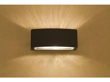 BRICK GRAFITOWY OPRAWA ŚCIENNA KINKIET ELEWACYJNY 1X E27/ 60W IP65 ALUMINIUM LAKIEROWANE/ SZKŁO