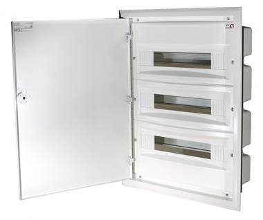 ERP18-3 ROZDZIELNIA PLASTIKOWA PT 54M 3X 18M N+PE IP40 IK10 541X418X120 DRZWI PEŁNE METAL BIAŁY DIDO
