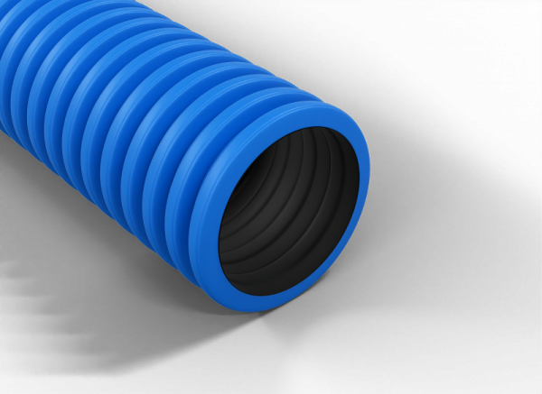QRK 40-50 FLEX NIEBIESKI RURA OSŁONOWA KARBOWANA DWUWARSTWOWA ZIEMNA HDPE FI40/32 450N/5CM (50 MB)