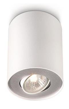 PILLAR BIAŁY OPRAWA SUFITOWA TUBA SPOT 1X GU10/ 20W IP20 METAL