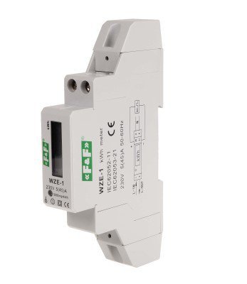 WZE-1 LICZNIK KWH ENERGII ELEKTRONICZNY BEZPOŚREDNI 1F 45A KL.1 1M 230V AC