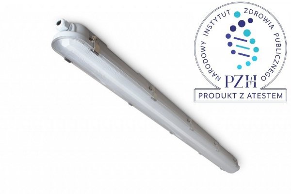HEMI LED INDUSTRY SZARY OPRAWA LINIOWA HERMETYCZNA LED 52W 840 NW 4000K 7700LM 1500MM IP66 IK08 PC