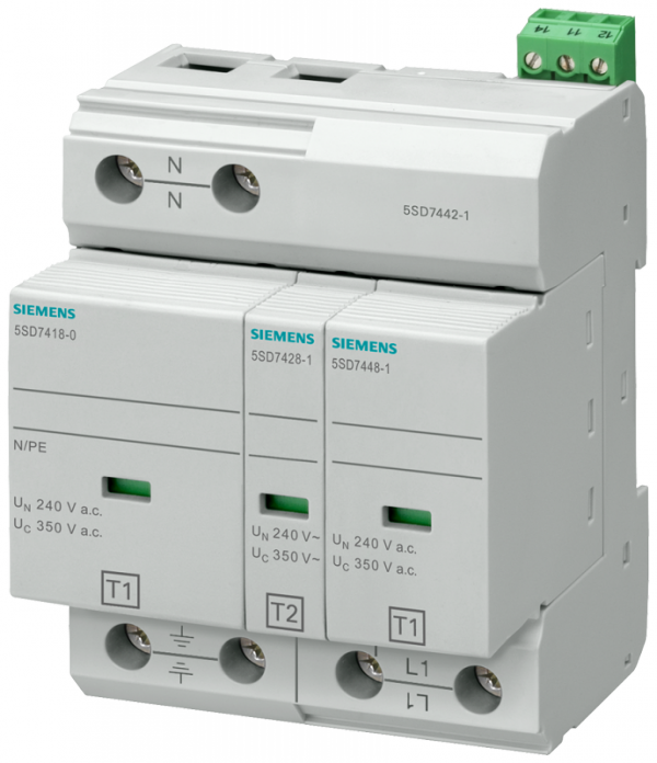 OGRANICZNIK PRZEPIĘĆ T1+T2 B+C UC 350V WTYKOWE WKŁADY OCHRONNE