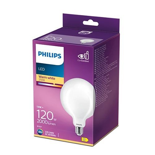 CLASSIC LED ŻARÓWKA LED GLOBE 13/120W E27 230V MATOWA SZKŁO 827 WW 2700K 2000LM 200ST G120 (4 SZT)
